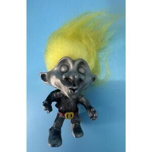 1992 PEWTER TROLL Kissing Boy Yellow  Hair Rawcliffe Troll Doll Very Rare